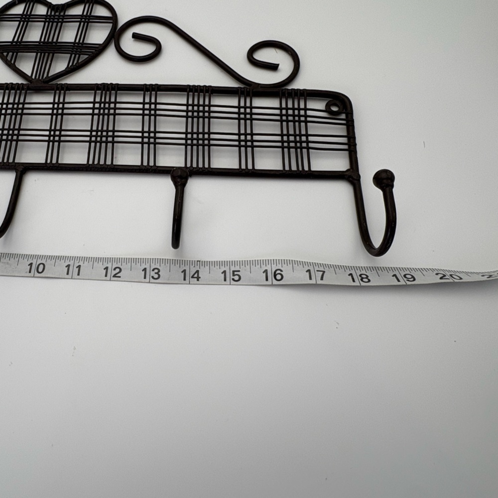 Heart Design Black Metal Wall Hook - Picture 4 of 9